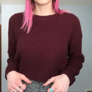 F21 Maroon Sweater
